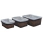 vidaXL Juego de cestas apilables 3 piezas sauce natural marrón vidaXL Juego de cestas apilables 3 piezas sauce natural marrón