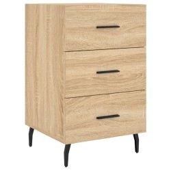 vidaXL Mesita de noche madera de ingeniería roble Sonoma 40x40x66 cm