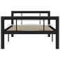 vidaXL Estructura de cama de metal negro y blanco 100x200 cm vidaXL Estructura de cama de metal negro y blanco 100x200 cm