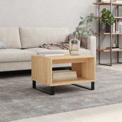 vidaXL Mesa de centro madera de ingeniería roble Sonoma 60x50x40 cm