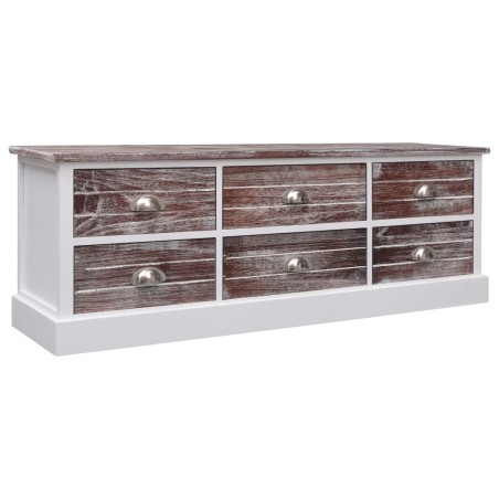 vidaXL Banco de entrada de madera marrón 115x30x40 cm