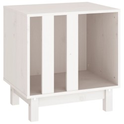 vidaXL Caseta para perros madera maciza de pino blanco 50x40x52 cm
