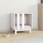vidaXL Caseta para perros madera maciza de pino blanco 50x40x52 cm