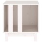 vidaXL Caseta para perros madera maciza de pino blanco 50x40x52 cm