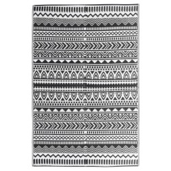vidaXL Alfombra de exterior PP negra 120x180 cm