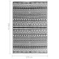 vidaXL Alfombra de exterior PP negra 120x180 cm