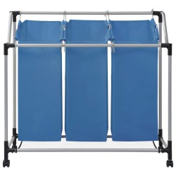vidaXL Separador de colada con 3 bolsas acero azul