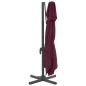 vidaXL Sombrilla colgante de doble techo rojo burdeos 300x300 cm vidaXL Sombrilla colgante de doble techo rojo burdeos 300x300 cm