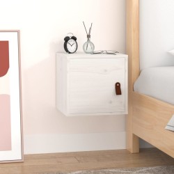 vidaXL Armario de pared de madera maciza de pino blanco 31,5x30x30 cm
