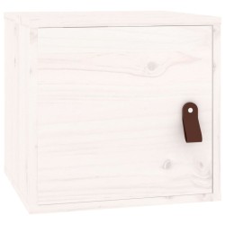 vidaXL Armario de pared de madera maciza de pino blanco 31,5x30x30 cm