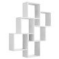 FMD Estantería de pared con 8 compartimentos blanca FMD Estantería de pared con 8 compartimentos blanca