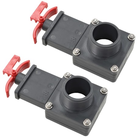 vidaXL Válvula para piscina 2 unidades 1,5"