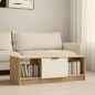vidaXL Mesa de centro madera contrachapada blanco y roble 102x50x36 cm vidaXL Mesa de centro madera contrachapada blanco y roble 102x50x36 cm
