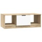 vidaXL Mesa de centro madera contrachapada blanco y roble 102x50x36 cm vidaXL Mesa de centro madera contrachapada blanco y roble 102x50x36 cm