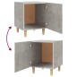 vidaXL Mesitas de noche 2 uds madera contrachapada gris hormigón