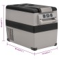 vidaXL Nevera con asa PP y PE negro y gris 45 L vidaXL Nevera con asa PP y PE negro y gris 45 L
