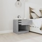 vidaXL Mesitas de noche 2 unidades con cajón gris Sonoma