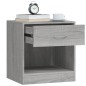 vidaXL Mesitas de noche 2 unidades con cajón gris Sonoma