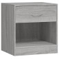 vidaXL Mesitas de noche 2 unidades con cajón gris Sonoma