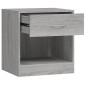 vidaXL Mesitas de noche 2 unidades con cajón gris Sonoma