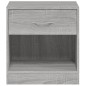 vidaXL Mesitas de noche 2 unidades con cajón gris Sonoma
