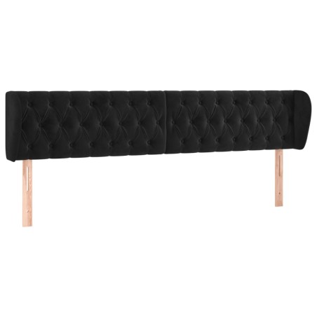 vidaXL Cabecero de terciopelo negro 203x23x78/88 cm