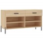 vidaXL Banco zapatero madera de ingeniería roble Sonoma 102x35x55 cm