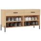 vidaXL Banco zapatero madera de ingeniería roble Sonoma 102x35x55 cm
