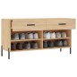 vidaXL Banco zapatero madera de ingeniería roble Sonoma 102x35x55 cm