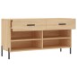 vidaXL Banco zapatero madera de ingeniería roble Sonoma 102x35x55 cm