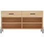 vidaXL Banco zapatero madera de ingeniería roble Sonoma 102x35x55 cm