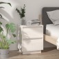 vidaXL Mesitas de noche 2 uds madera maciza de pino blanco 40x35x50 cm vidaXL Mesitas de noche 2 uds madera maciza de pino blanco 40x35x50 cm