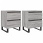 vidaXL Mesita de noche 2 uds madera ingeniería gris Sonoma 40x35x50 cm vidaXL Mesita de noche 2 uds madera ingeniería gris Sonoma 40x35x50 cm
