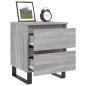 vidaXL Mesita de noche 2 uds madera ingeniería gris Sonoma 40x35x50 cm vidaXL Mesita de noche 2 uds madera ingeniería gris Sonoma 40x35x50 cm