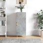 vidaXL Aparador de madera contrachapada gris hormigón 34,5x34x90 cm