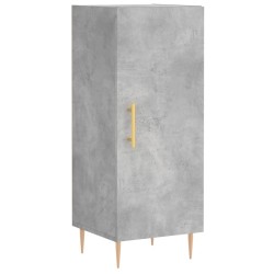 vidaXL Aparador de madera contrachapada gris hormigón 34,5x34x90 cm