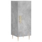 vidaXL Aparador de madera contrachapada gris hormigón 34,5x34x90 cm