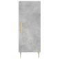 vidaXL Aparador de madera contrachapada gris hormigón 34,5x34x90 cm