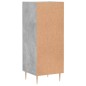 vidaXL Aparador de madera contrachapada gris hormigón 34,5x34x90 cm