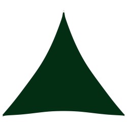 vidaXL Toldo de vela triangular tela Oxford verde oscuro 4x4x4 m