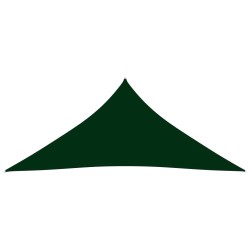 vidaXL Toldo de vela triangular tela Oxford verde oscuro 4x4x4 m
