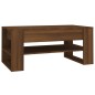 vidaXL Mesa de centro madera contrachapada roble marrón 102x55x45 cm vidaXL Mesa de centro madera contrachapada roble marrón 102x55x45 cm