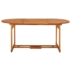 vidaXL Mesa de comedor jardín 180x90x75 cm madera maciza de acacia 