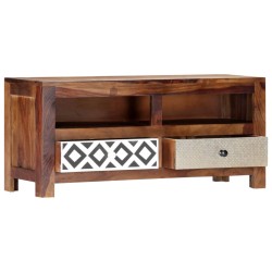 vidaXL Mueble de TV madera maciza de Sheesham 90x30x40 cm