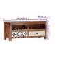 vidaXL Mueble de TV madera maciza de Sheesham 90x30x40 cm