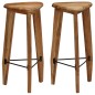 vidaXL Taburetes de cocina 2 unidades madera maciza de acacia vidaXL Taburetes de cocina 2 unidades madera maciza de acacia