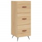 vidaXL Aparador madera contrachapada color roble Sonoma 34,5x34x90 cm vidaXL Aparador madera contrachapada color roble Sonoma 34,5x34x90 cm