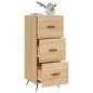 vidaXL Aparador madera contrachapada color roble Sonoma 34,5x34x90 cm vidaXL Aparador madera contrachapada color roble Sonoma 34,5x34x90 cm