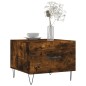 vidaXL Mesa de centro 2 uds madera ingeniería roble ahumado 50x50x40cm