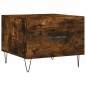 vidaXL Mesa de centro 2 uds madera ingeniería roble ahumado 50x50x40cm